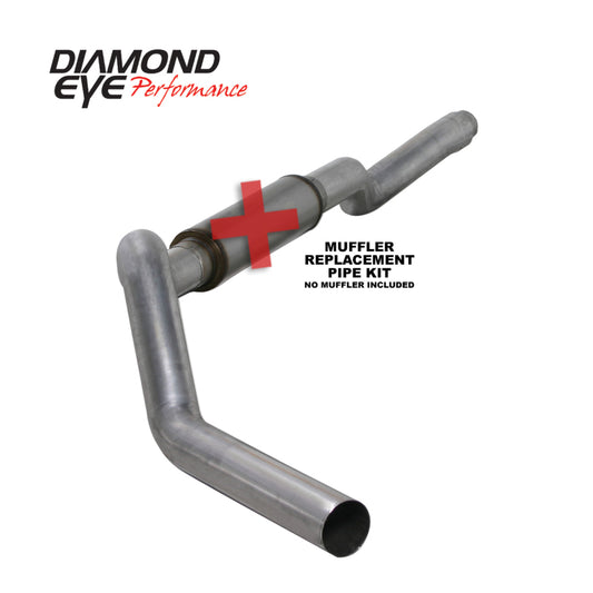 Diamond Eye KIT 5in Catback MFLR RPLCMENT PIPE Single SS: 2006-2007.5 CHEVY 6.6L 2500/3500