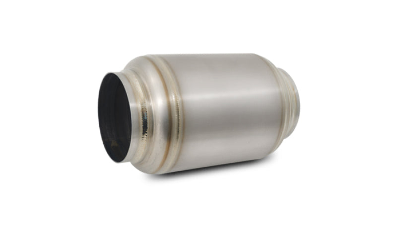 Vibrant Titanium Muffler w/Natural Tip 3.5in. Inlet / 3.5in. Outlet / 5.5in Dia