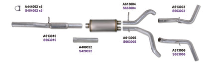 Diamond Eye KIT 3in Catback DUAL GAS AL CHEVY/GM 4.3L 5.3L 1500